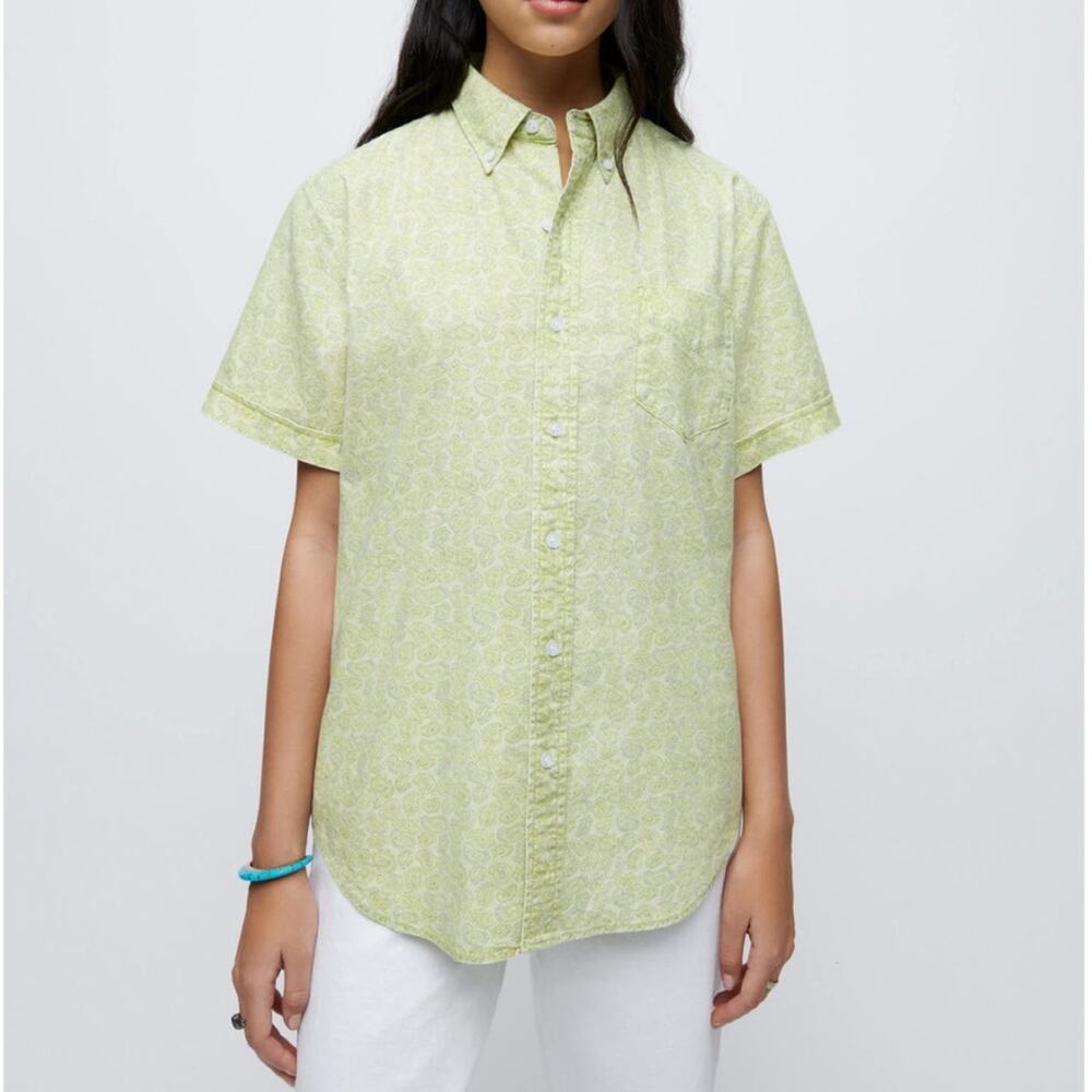 Re\Done 70s Short Sleeve Shirt Citrus Paisley